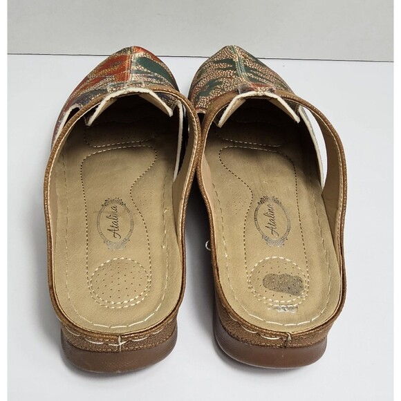 NWT ATALINA Women's #DC9016 Cut-Out Comfort Clog Mule 7.5W coral print slide on - Picture 6 of 6